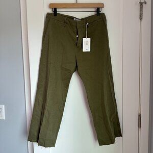 Olive Green Frame Le Tomboy Trouser Size 29